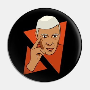 Jawaharlal Nehru - Triangle Version Nehru Portrait Pin