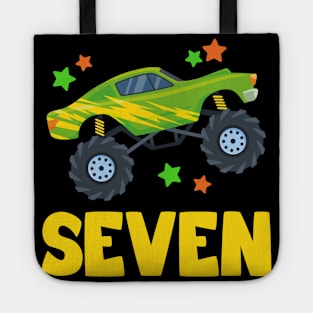 I'm 7 This Is How I Roll Monster Truck 7th Birthday GIft For Boys Toddler Kid Tote