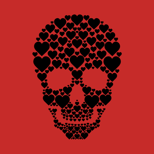 Hearty Skull (Black) by nerdfelt