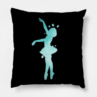 Turquoise Ballerina Pillow