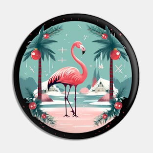 Flamingo Flock Sunset, Love Flamingos Pin