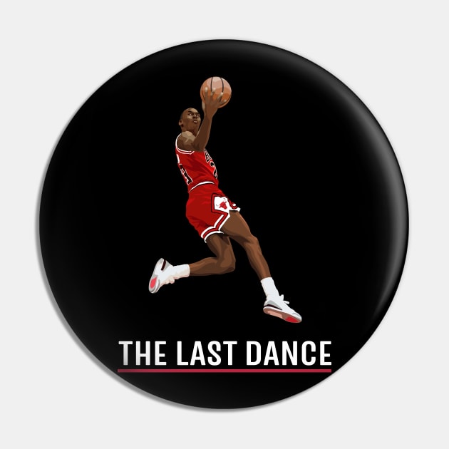 Michael Jordan - The Last Dance - Chicago Bulls Pin by midaillustrator