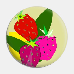 Composition with strawberries Pin