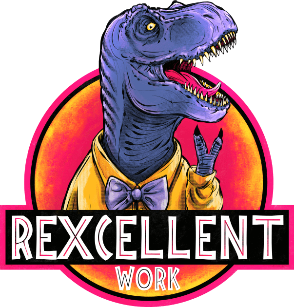 Rexcellent Work Kids T-Shirt by NihatGokcenArt