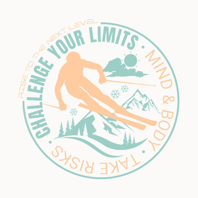 Challenge Your Limits Next Level Inspirational Quote Phrase Text by Cubebox