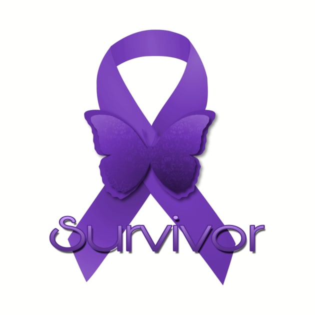 Purple Awareness Ribbon: Survivor by AlondraHanley