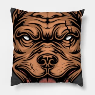 Angry pitbull Pillow