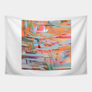 Lily Pond Abstract Tapestry