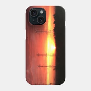 Gold beam sunset Phone Case