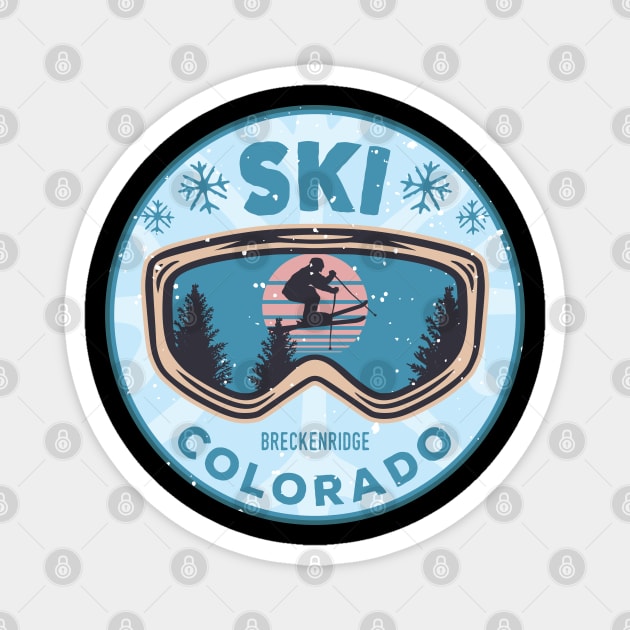 Ski Breckenridge Colorado Magnet by JordanHolmes
