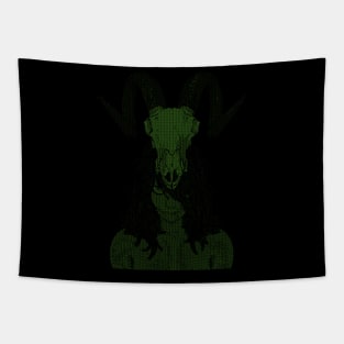 ASCii Savage Girl (Green) Tapestry