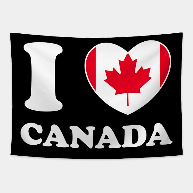 I Love Canada Heart Flag Women Men Kids Souvenir Tapestry by BramCrye