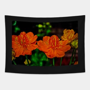 Orange Queen Globe Flower Tapestry
