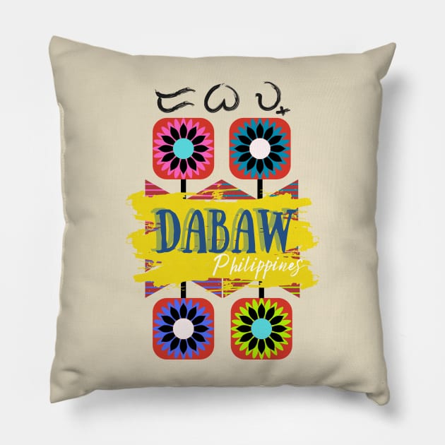 Baybayin word Davao Pillow by Pirma Pinas