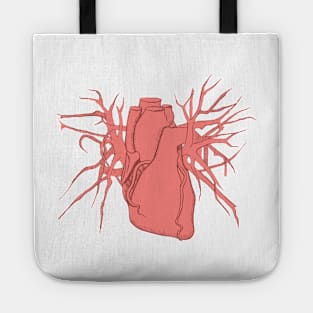 Pink Anatomic Heart Tote