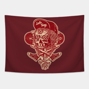 SKATEBOARD SKULL (red edition) By Lobo Tomy T-Shirt Tapestry