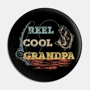 Reel Cool Grandpa Father'S Day Fishing Pin