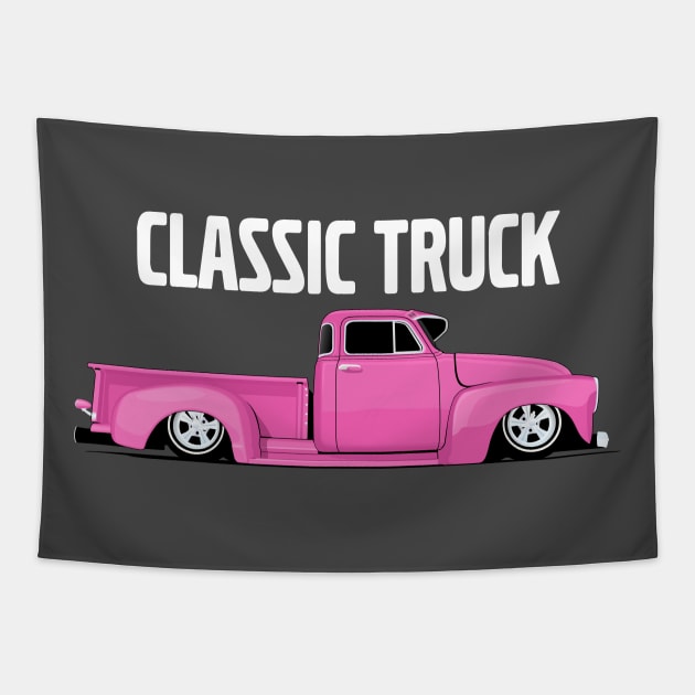 Classic American Truck Tapestry by masjestudio