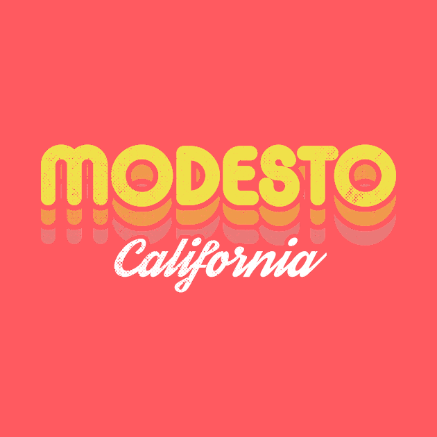 Retro Modesto California by rojakdesigns