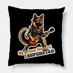 German Shepherd Rockstar Pillow