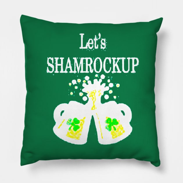 Shamrockup Pillow by juliareisinger