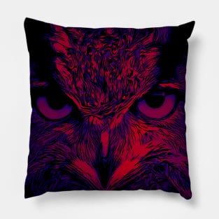 Owl Cool Cute colorful Wise snowy Crazy Design Gift Pillow