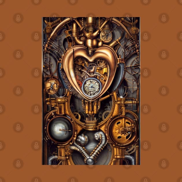 Steampunk mechanical heart by Dendros-Studio