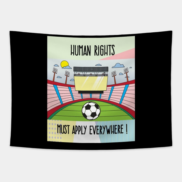 Human Rights In Football Tapestry by flofin