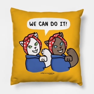 We Can Do It Cats #1 English Pillow