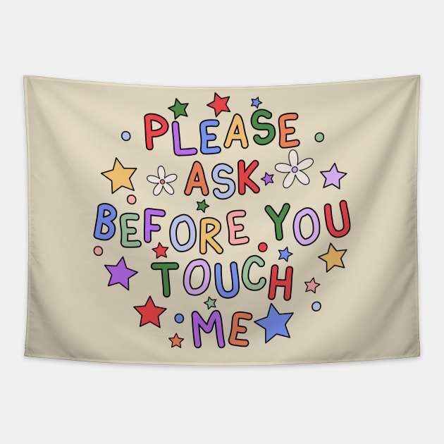 Please Ask Before You Touch Me" - Sensory Overwhelm Awareness Tapestry by InclusivePins