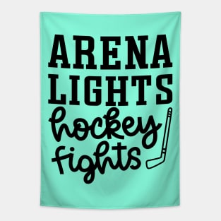 Arena Lights Hockey Fights Hockey Mom Cute Funny Tapestry