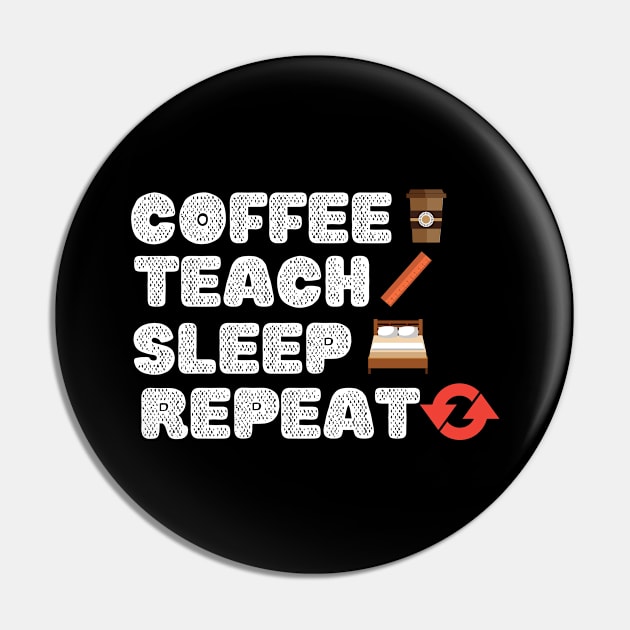 coffee teach sleep repeat Pin by playerpup