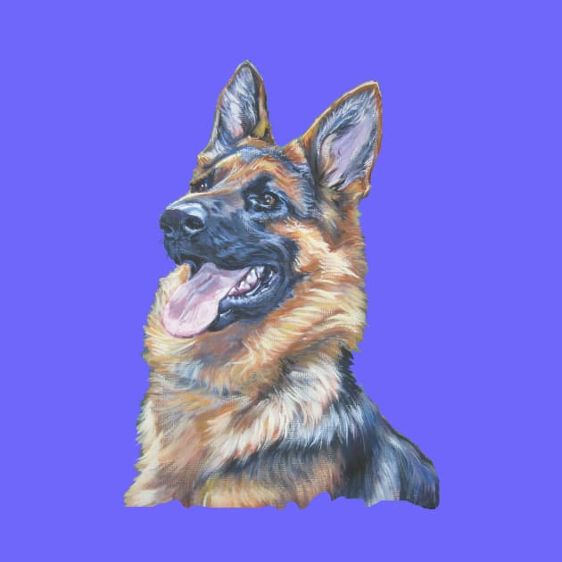 German Shepherd Fine Art Painting by LASHEPARD