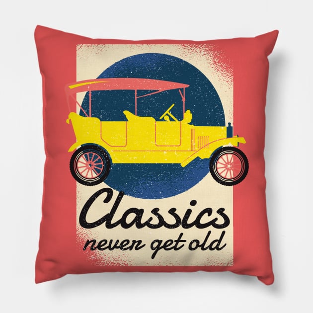 70S vitange RETRO QUOTE LETTERING CLASSICS NEVER GET OLD Pillow by Midoart