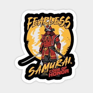 FEARLESS SAMURAI CARTOON Magnet