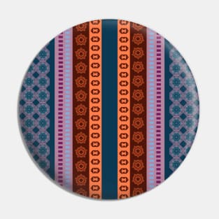 Ethnic Andean Peruvian Textile Pattern Pin