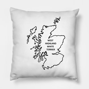 west highland white terrier name origin outline Pillow