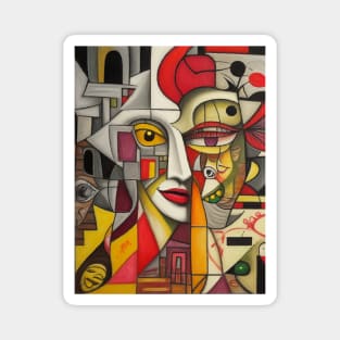 Cubism in the style of Picasso Magnet
