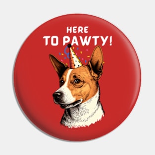 Funny Party Dog Pin