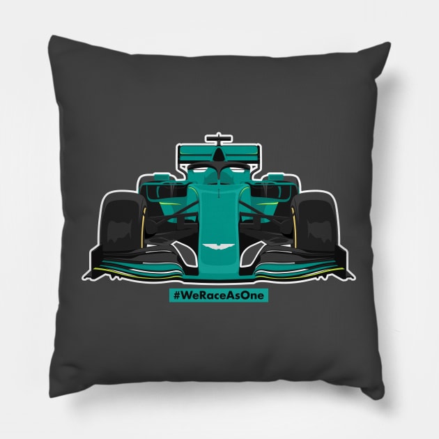 Formula car one f 1 we race as one racing martin Pillow by creative.z