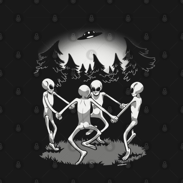 The Alien Dance - Dancing Retro Cartoon Aliens by CTKR Studio