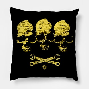 yellow skulls Pillow