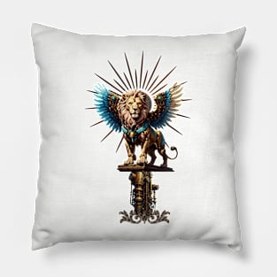 Stunning steampunk lion Pillow