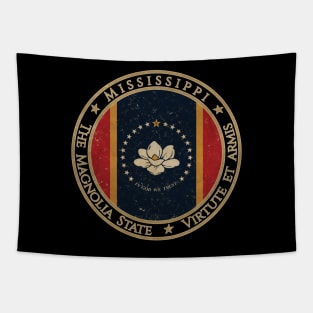 Vintage Mississippi USA United States of America American State Flag Tapestry