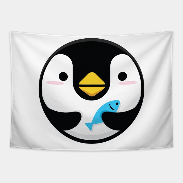 Bibipew the gaming penguin Tapestry by Lemongraphic