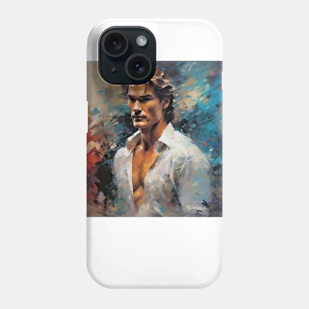 digital impression with Patrick Swayze Phone Case by bogfl