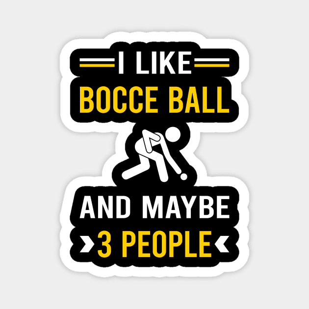 3 People Bocce Ball Bocci Boccie Magnet by Good Day