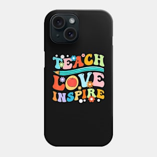 Groovy Teacher Inspirational Happy Back To School Phone Case