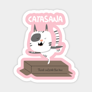 Yoga Cat / Yoga Lovers / Yoga Training T-shirt / Cute Cat Doing Yoga / Think Outside The Box Magnet