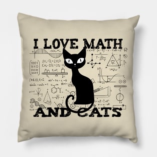 I LOVE MATH AND CATS Pillow